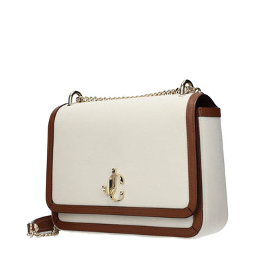 Jimmy Choo Beige Fabric Crossbody Bag