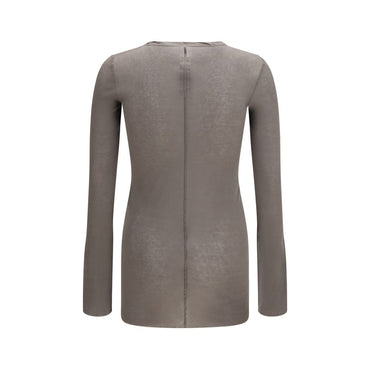 Rick Owens Brown Cotton Long Sleeve T-Shirt