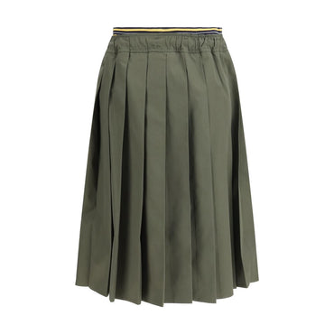 Prada Bicolor Polyester Midi Skirt
