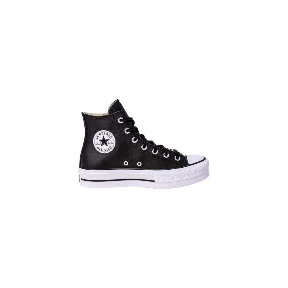 Converse Black Polyethylene Platform Sneakers