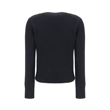 Ami Paris Black Merino Wool Sweatshirt