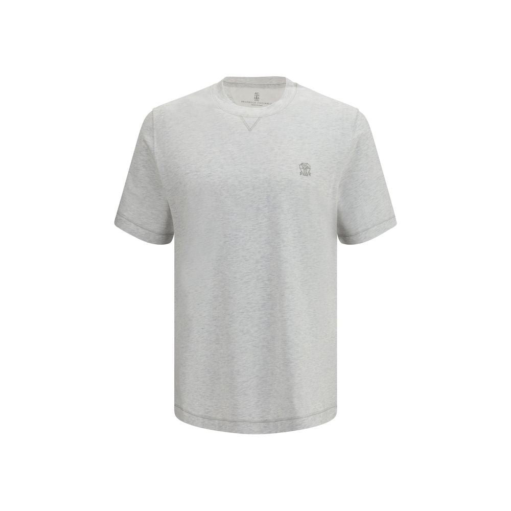 Brunello Cucinelli Gray Cotton T-Shirt