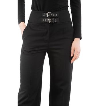 Moschino Black Polyester Casual Pants