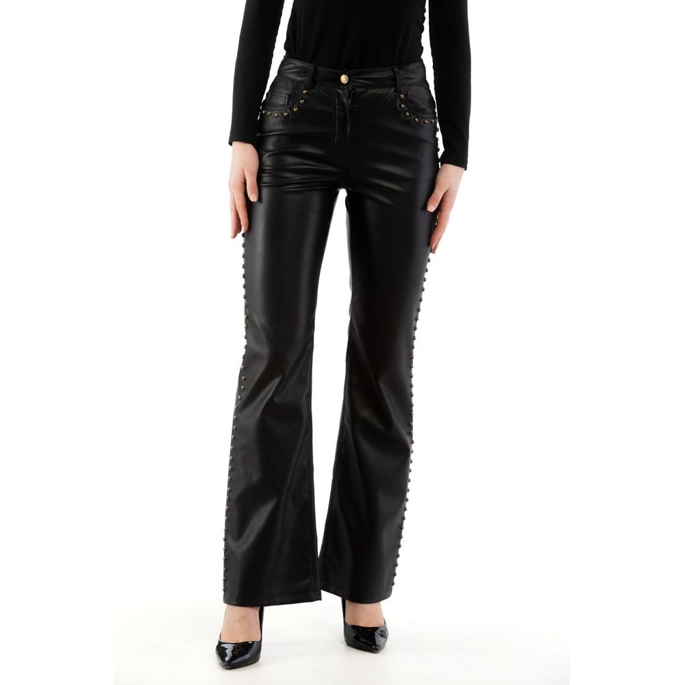 Moschino Black Leather Pants