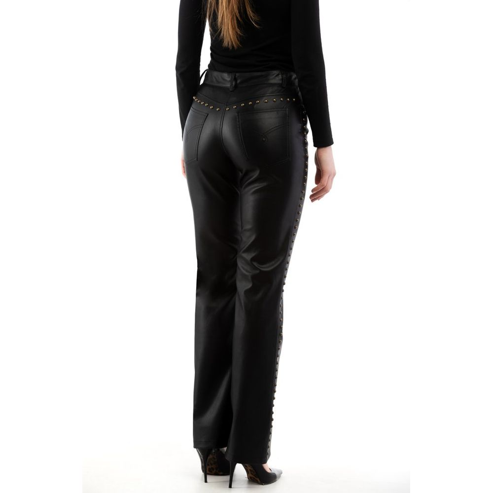 Moschino Black Leather Pants