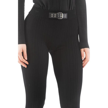 Moschino Black Viscose Skinny Pants