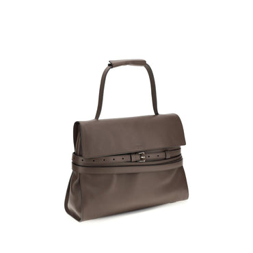 Moschino Brown Calf Leather Bos Taurus Handbag