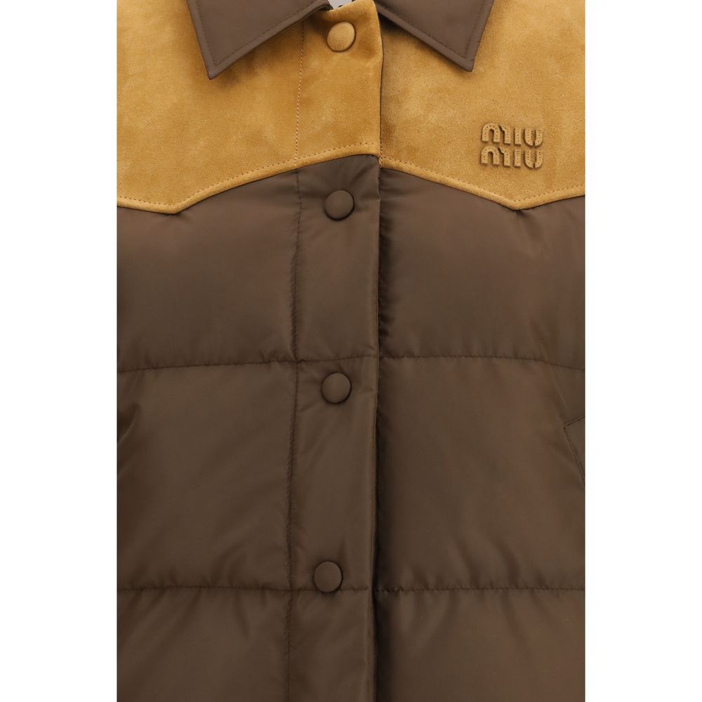 Miu Miu Brown Recycled Polyester Clothing