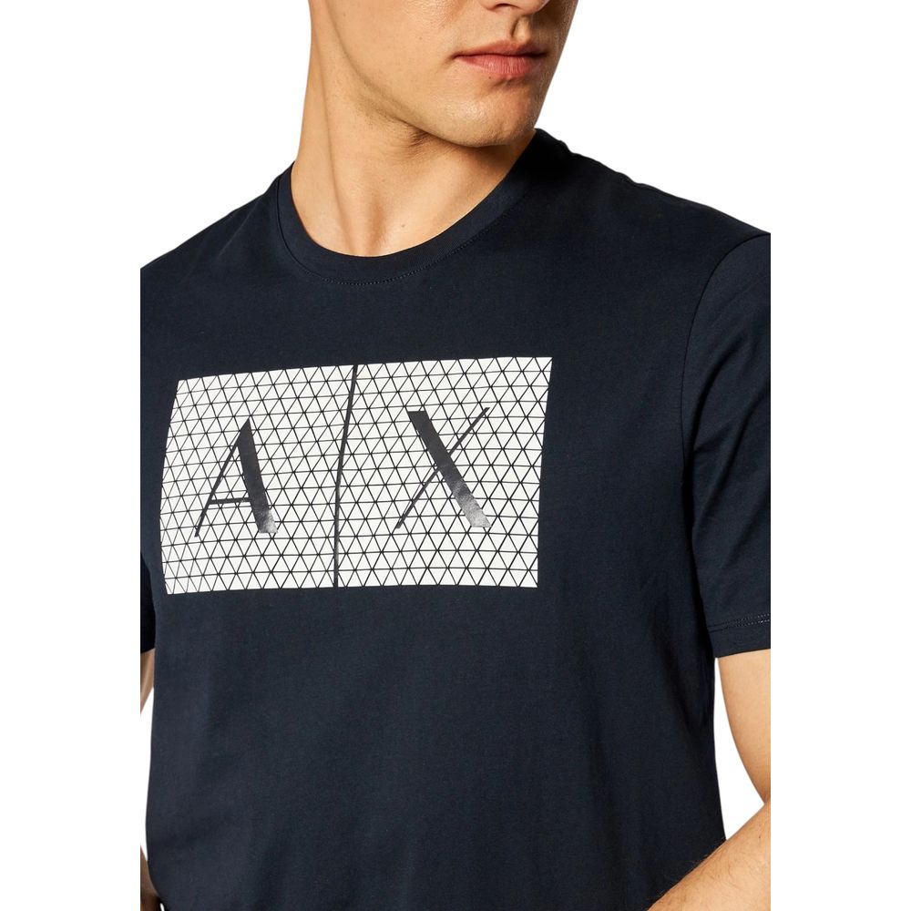 Armani Exchange Blue Cotton T-Shirt