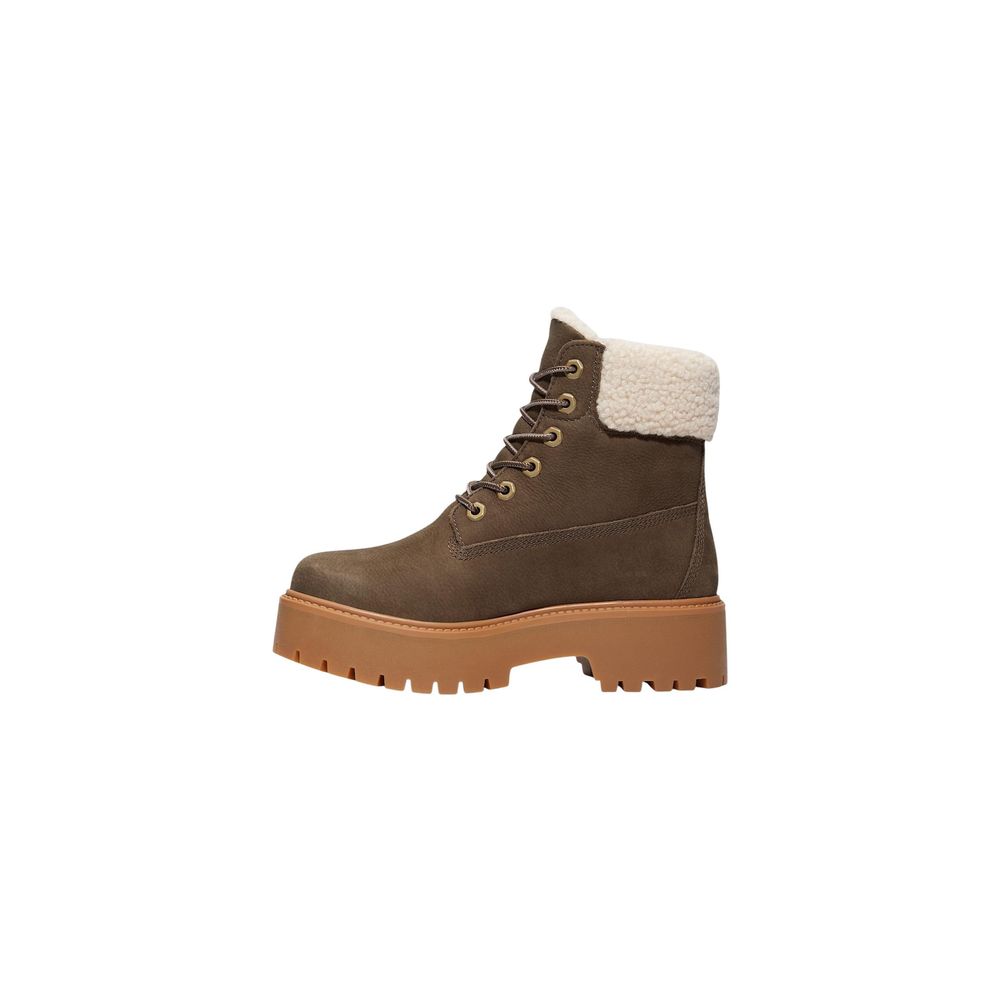 Timberland Brown Recycled Leather Lace-Up Boots