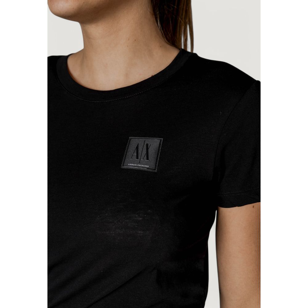 Armani Exchange Black Cotton T-Shirt