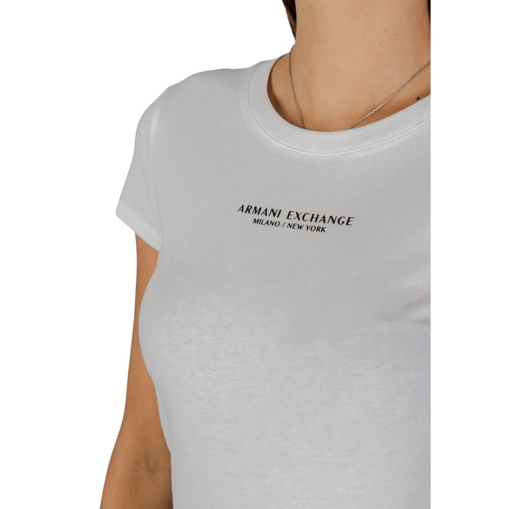 Armani Exchange White Cotton T-Shirt