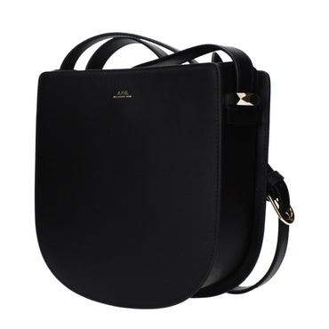 A.P.C. Black Leather Crossbody Bag