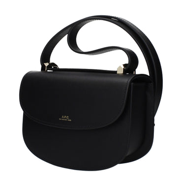 A.P.C. Black Leather Shoulder Bag