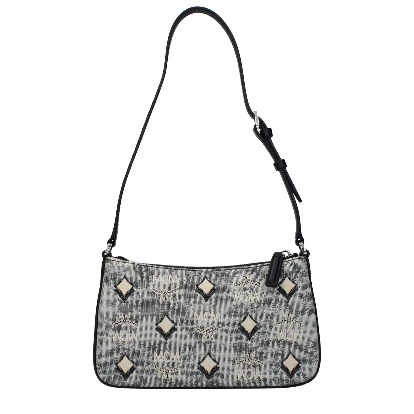 MCM Gray Fabric Crossbody Bag
