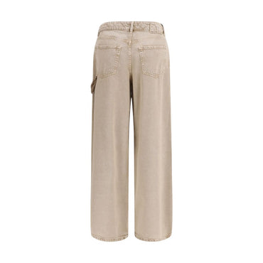 PINKO Beige Cotton Relaxed Fit Jeans