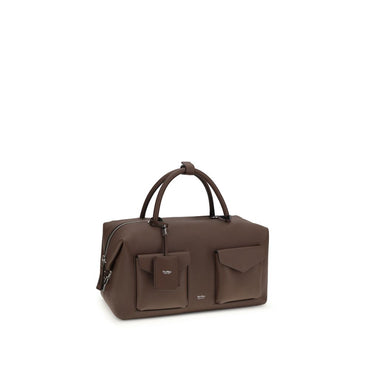 Max Mara Brown Calf Leather Bos Taurus Handbag
