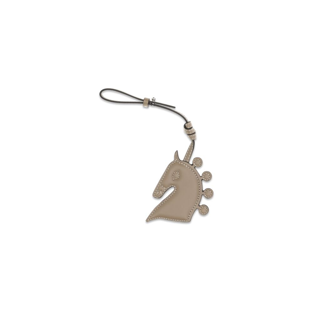 Max Mara Brown Calf Leather Bos Taurus Keychain