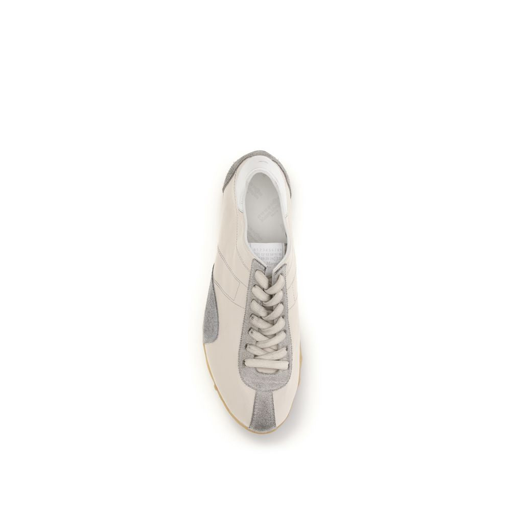 Margiela Beige Calf Leather Bos Taurus Athletic Sneakers