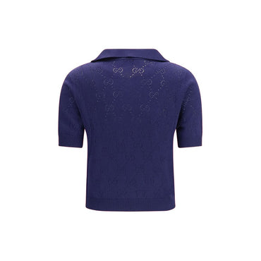 Gucci Blue Silk Top