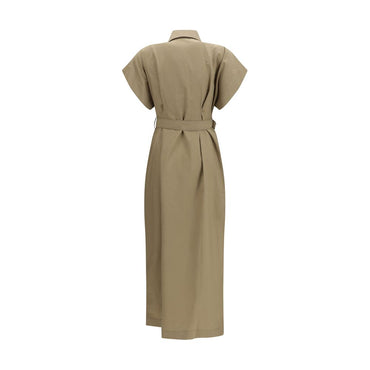 Brunello Cucinelli Beige Cotton Casual Dress
