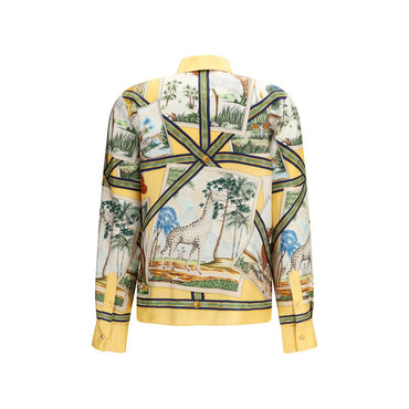 Gucci Bicolor Silk Pattern Shirt