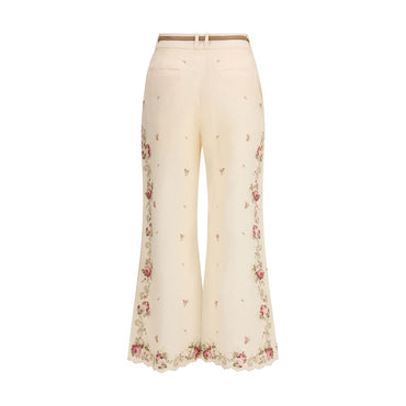 Zimmermann Beige Cotton Flared Pants