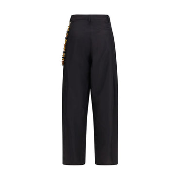 Darkpark Black Cotton Casual Pants