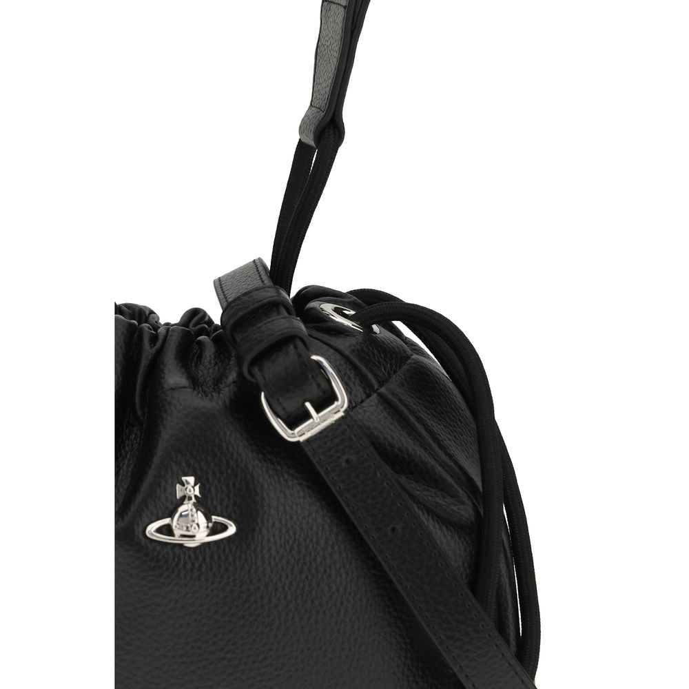 Vivienne Westwood Black Polyurethane Shoulder Bag
