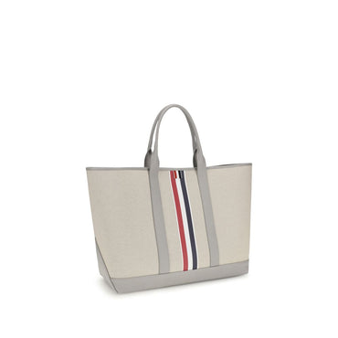 Thom Browne Gray Fabric Shoulder Bag