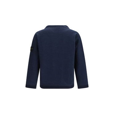 Stone Island Blue Cotton Sweatshirt