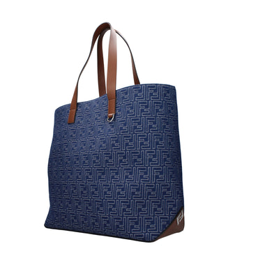 Fendi Blue Fabric Shoulder Bag