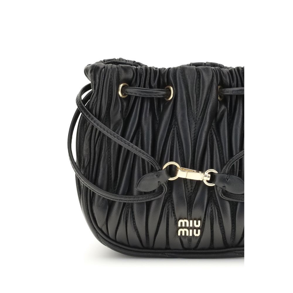 Miu Miu Black Calf Leather Bos Taurus Wallet