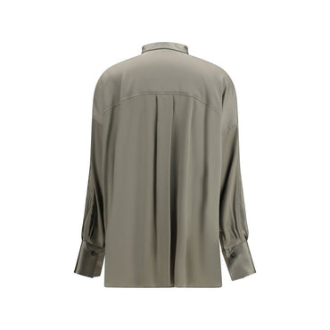 Brunello Cucinelli Bicolor Silk Shirt