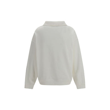 Brunello Cucinelli White Cotton Sweatshirt