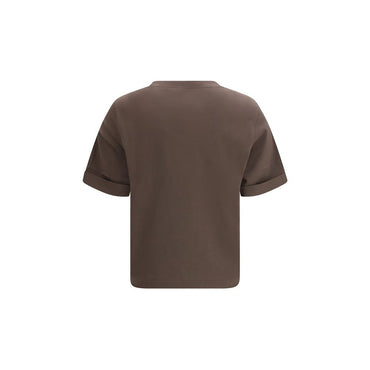 Brunello Cucinelli Brown Cotton T-Shirt