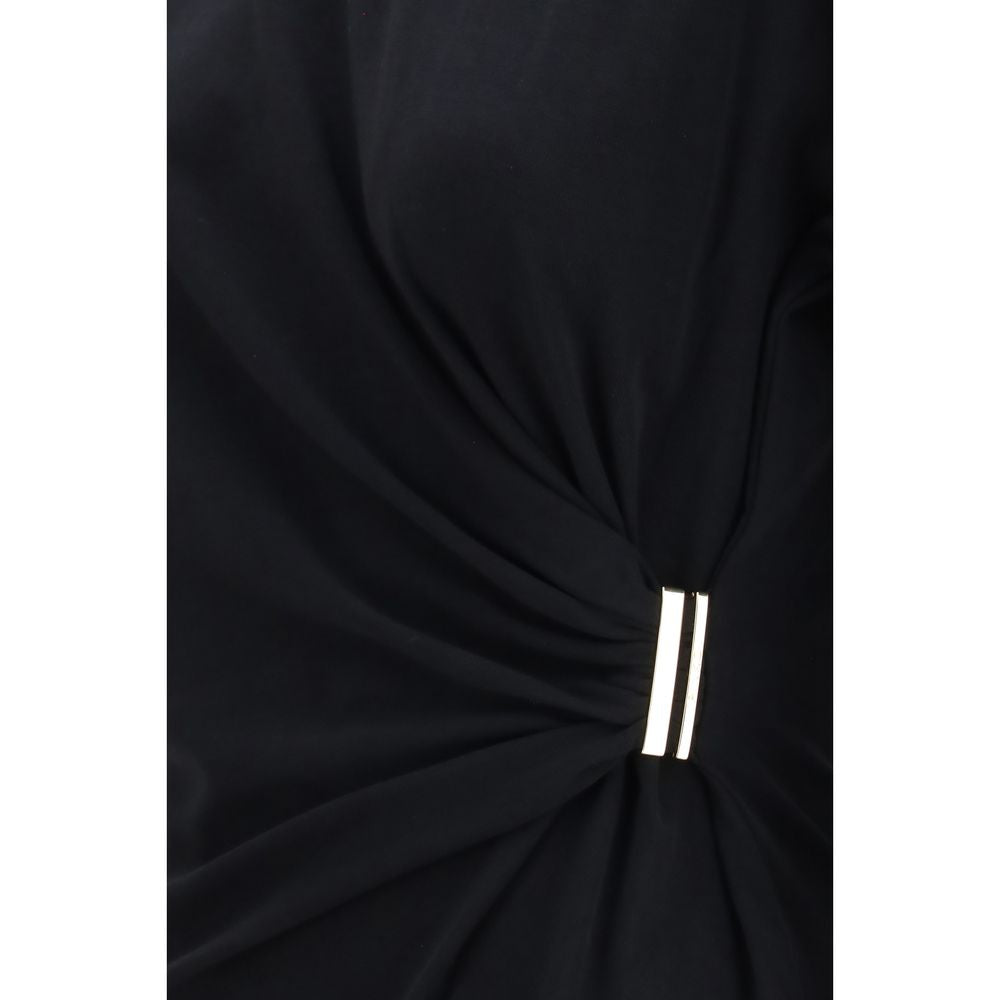 PINKO Black Cotton T-Shirt