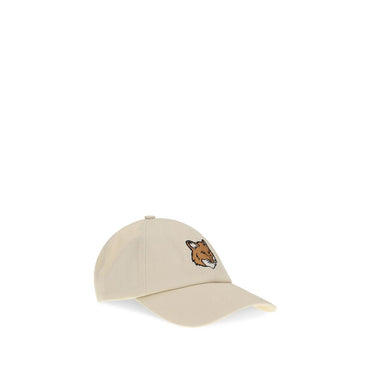 Maison KitsunΓ© Beige Cotton Cap (Baseball Hat)
