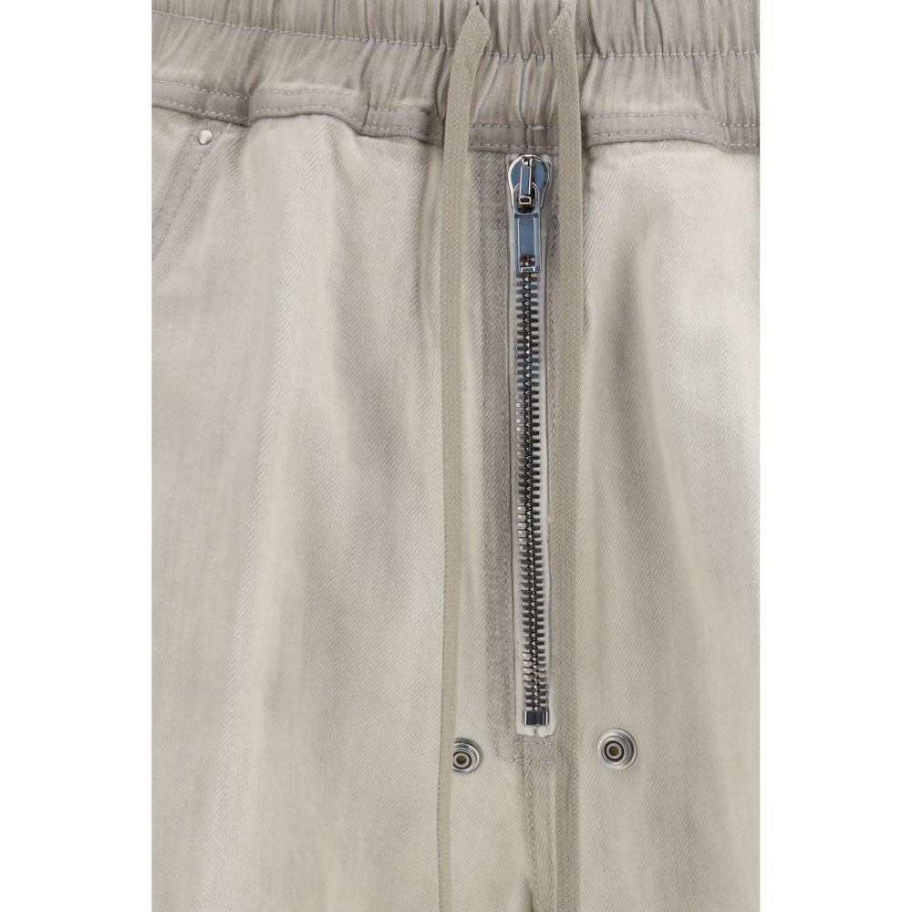 Rick Owens White Cotton Casual Pants