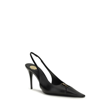 Saint Laurent Black Calf Leather High Heel Pumps