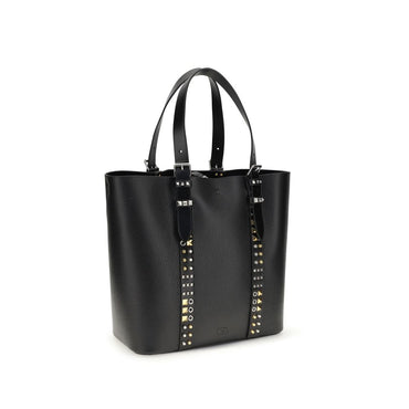 Valentino Garavani Black Calf Leather Bos Taurus Shoulder Bag
