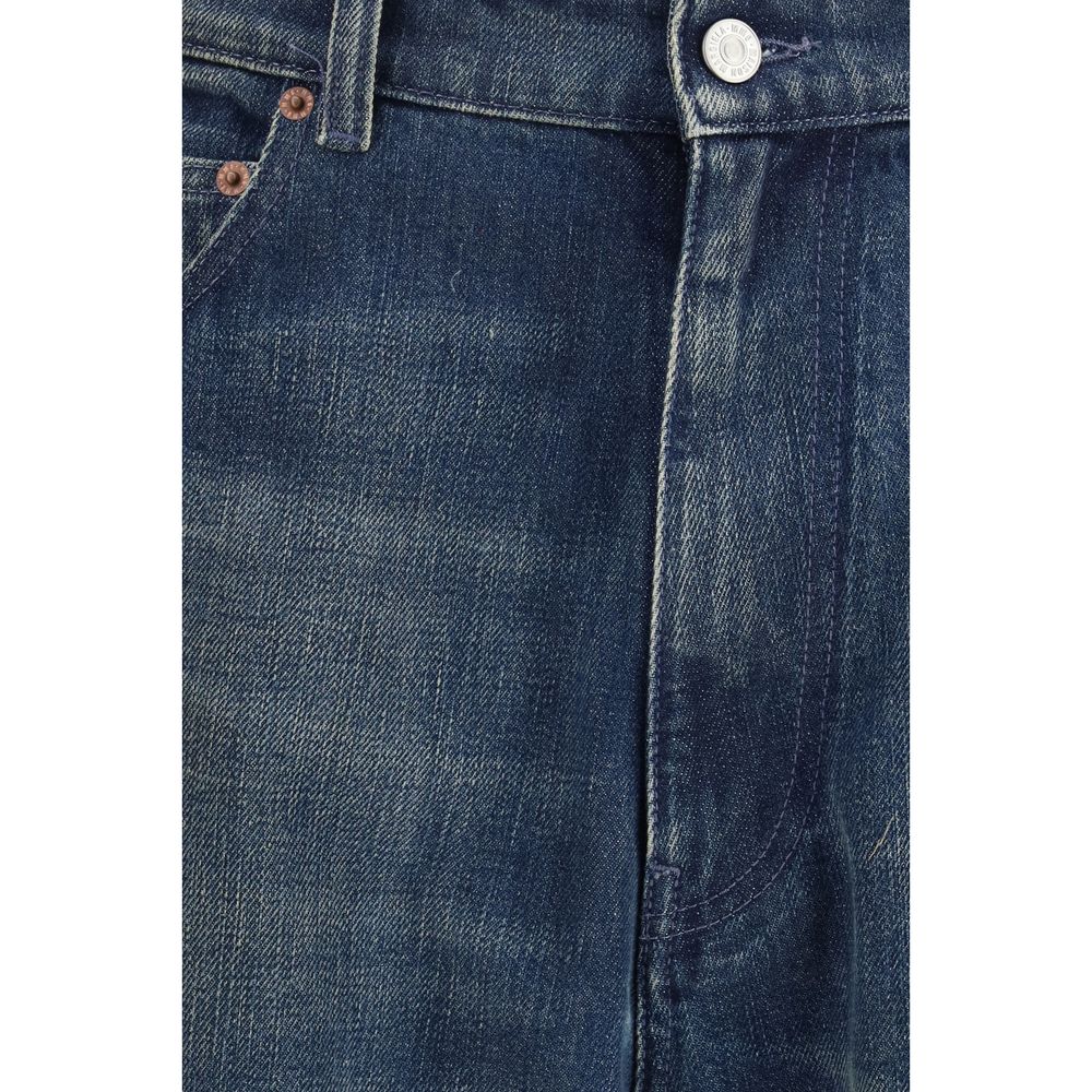 MM6 Blue Cotton Relaxed Fit Jeans