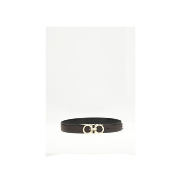 Ferragamo Brown Calf Leather Bos Taurus Regular Belt
