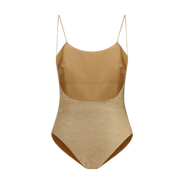 Oséree Gold Metal One-Piece Swimsuit