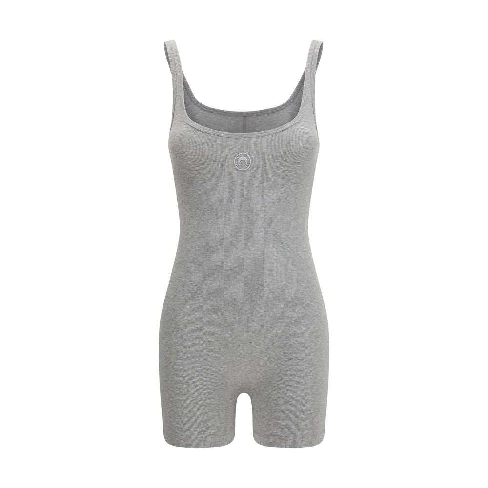 Marine Serre Gray Cotton Jumpsuit