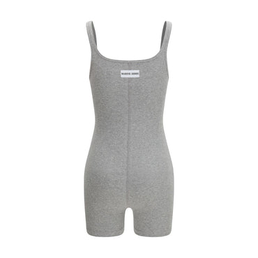 Marine Serre Gray Cotton Jumpsuit