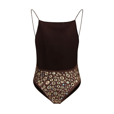 Oséree Brown Polyamide One-Piece Swimsuit