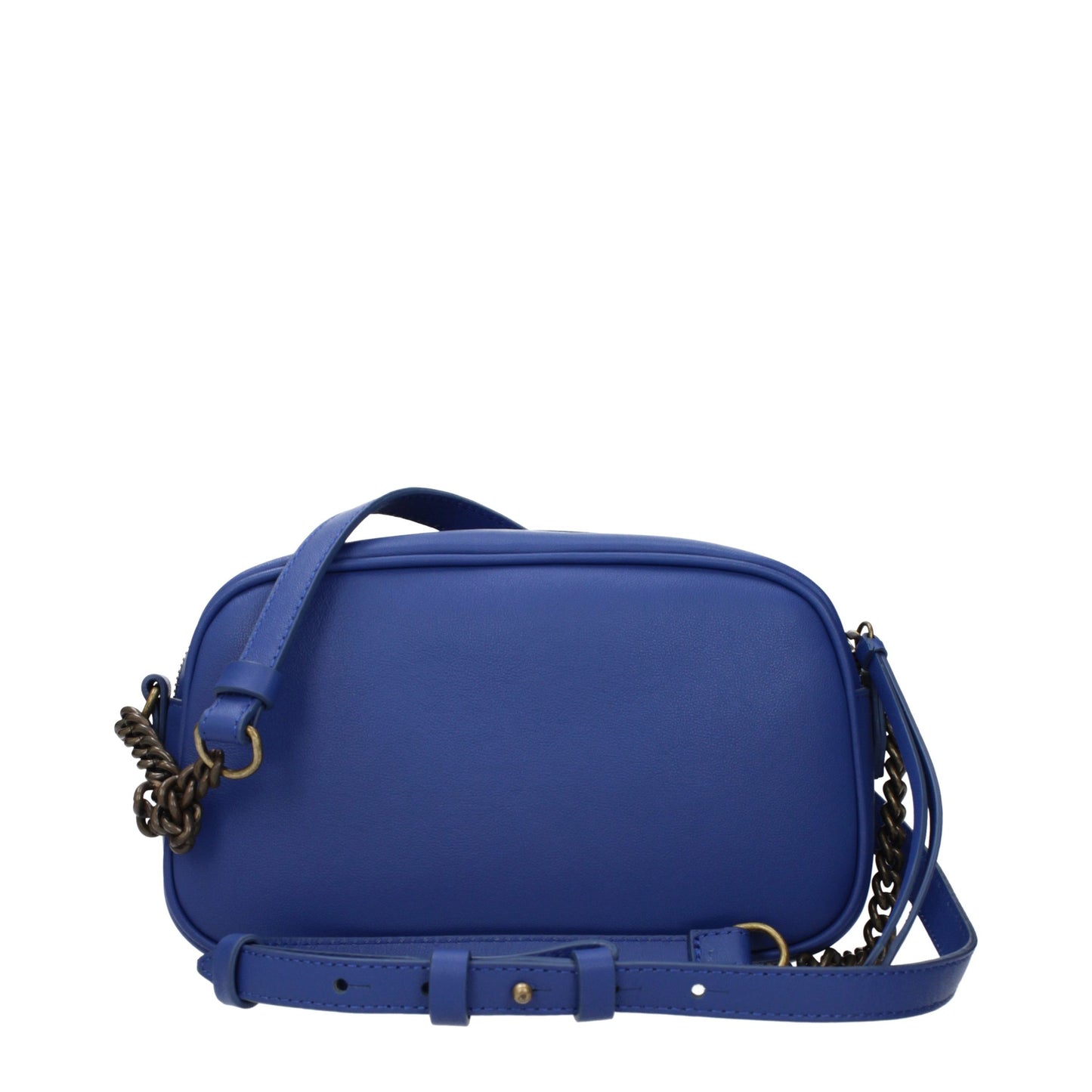 Roberto Cavalli Blue Leather Crossbody Bag