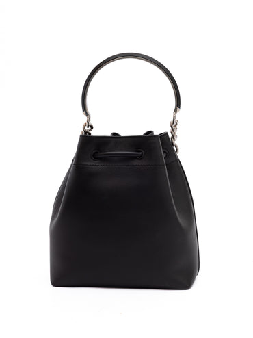 Jimmy Choo Black Bon Bon Leather Bucket