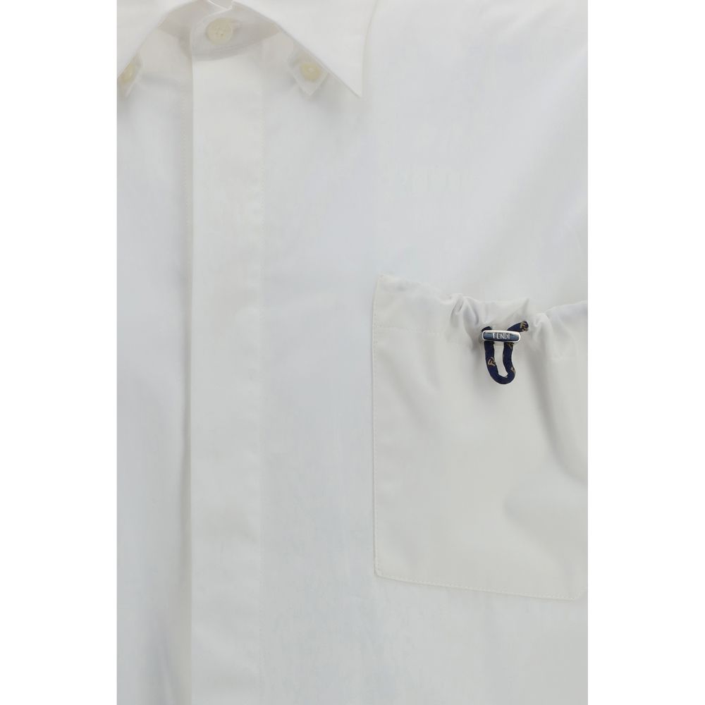 Fendi White Cotton Shortsleeve Shirt